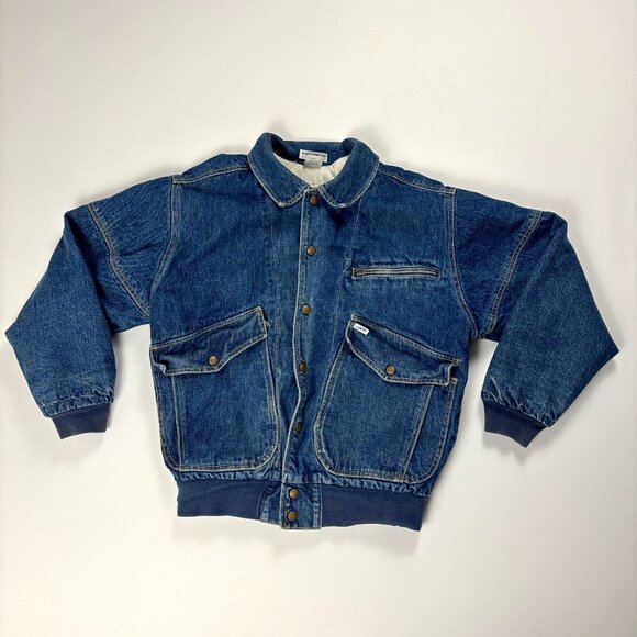 Vintage Guess Georges Marciano Denim Jacket Blue Sz S Lined Jean USA - Picture 1 of 7